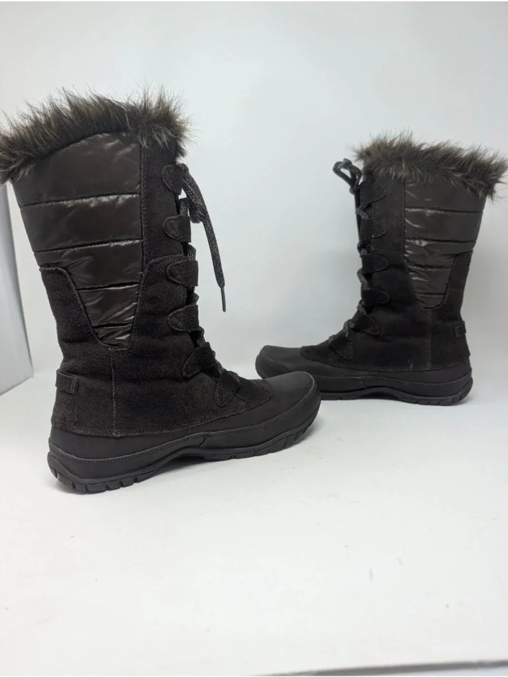 The North Face Boots 8 Brown Nuptse Purna Faux Fur